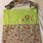 sac pliable fleur crochet vert